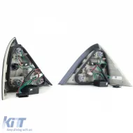Luces traseras LED de vidrio claro humo negro adecuadas para Mercedes SLK R170 1996-2004-image-6196786