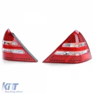 Luces traseras LED de vidrio claro rojas claras adecuadas para Mercedes SLK R170 96-04-image-6195120