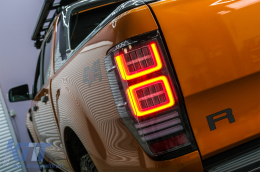 Luces traseras LED para Ford Ranger 2012-2018 Claro Secuencial Dinámica Torneado Luces-image-6089090