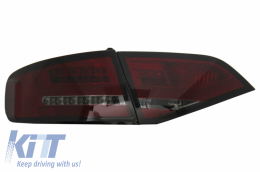 Luces traseras LED para limusina de sedán AUDI A4 B8 2008-2011 rojo humo--image-6053948