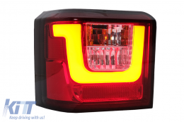 Luces traseras LED para VW T4 Transporter Caravelle Multivan 1990-2003 Rojo Claro-image-6105826