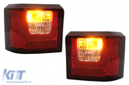 Luces traseras LED para VW T4 Transporter Caravelle Multivan 1990-2003 Rojo Claro-image-6105828