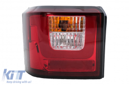 Luces traseras LED para VW T4 Transporter Caravelle Multivan 1990-2003 Rojo Claro-image-6105830