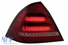 Luces traseras LED Pilotos Para Mercedes Clase C W203 Sedan 2000-2004 Rojo Claro Señal Dinámica-image-6102795