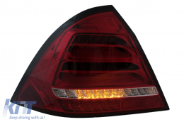 Luces traseras LED Pilotos Para Mercedes Clase C W203 Sedan 2000-2004 Rojo Claro Señal Dinámica-image-6102797