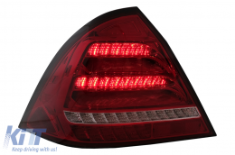 Luces traseras LED Pilotos Para Mercedes Clase C W203 Sedan 2000-2004 Rojo Claro Señal Dinámica-image-6102799