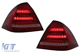 Luces traseras LED Pilotos Para Mercedes Clase C W203 Sedan 2000-2004 Rojo Claro Señal Dinámica-image-6102800