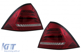 Luces traseras LED Pilotos Para Mercedes Clase C W203 Sedan 2000-2004 Rojo Claro Señal Dinámica-image-6102807