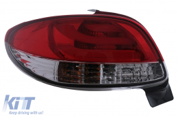Luces traseras LED Pilotos para Peugeot 206 HatchBack 3 / 5 Puertas 1998-2004 Rojo Blanco-image-6112610