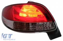 Luces traseras LED Pilotos para Peugeot 206 HatchBack 3 / 5 Puertas 1998-2004 Rojo Blanco-image-6112619