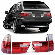 image-53-Luces traseras rojas blancas claras adecuadas para BMW X5 E53 99-03 pre-facelift