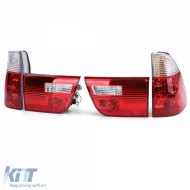 Luces traseras rojas blancas claras adecuadas para BMW X5 E53 99-03 pre-facelift-image-6196721