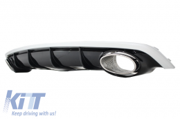 Luftdiffusor Auspuff Tipps für Audi A7 4G MOPF 15-18 RS7 Look nur Standard Stoßstange SE-image-6020680
