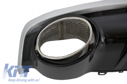 Luftdiffusor Auspuff Tipps für Audi A7 4G MOPF 15-18 RS7 Look nur Standard Stoßstange SE-image-6020681