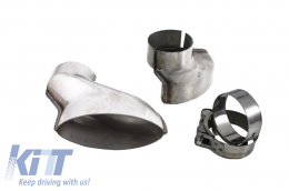 Luftdiffusor Auspuff Tipps für Audi A7 4G MOPF 15-18 RS7 Look nur Standard Stoßstange SE-image-6020686