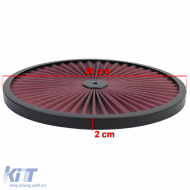 Luftfilterabdeckung 14 Zoll Super Stream schwarz rot, geeignet für Chevrolet Ford US-Autos-image-6204286