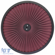 Luftfilterabdeckung 14 Zoll Super Stream schwarz rot, geeignet für Chevrolet Ford US-Autos-image-6204291