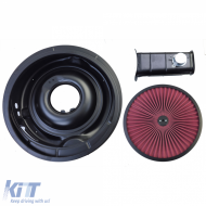 Luftfiltergehäuse mit HighFlow-Filterabdeckung in Schwarz, geeignet für Ford Mustang 71-73-image-6194013