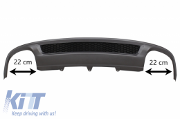 Luftverteiler für AUDI A4 B8 Facelift Limo 12-15 Auspuff Carbon S-Line Look-image-6056213