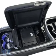 Luxuriöse Mittelkonsole schwarz mit Kühlschrank, geeignet für Mercedes V-Class W447 14-23-image-6207529