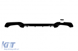 M Competition type diffuser suitable for rear M Technik bumper on BMW 3 Series G20 sedan, G21 touring 340i after 2019 -oo--oo-, black lacquer - ABBMRA6011445