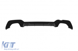 M Competition type diffuser suitable for rear M Technik bumper on BMW 3 Series G20 sedan, G21 touring 325i after 2019 -oo--oo-, black lacquer - ABBMRA6011446