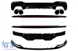 M Performance Design Design add-ons and diffuser with M5 black tailpipes suitable for BMW 5 Series G30 2017-2020 - ABBMBK6009570