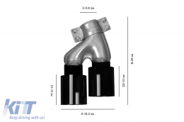 M Performance Design Design Design Design accessori e diffusore con terminali neri M5 adatti per BMW Serie 5 G30 2017-2020-image-6148328