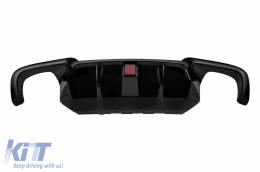 M Performance Design Design diffuser suitable for rear M bumper of BMW 5 Series F10 sedan 2010-2017 with third brake light, black lacquer -oo--oo- - ABBMRA6009848