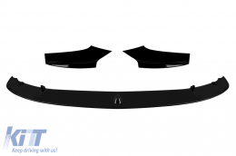 M Performance Design Design spoiler suitable for front M bumper for BMW 5 Series F10, F11 2010-2017, black lacquer-image-6261108