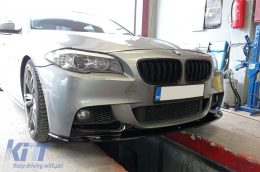 M Performance Design Design spoiler suitable for front M bumper for BMW 5 Series F10, F11 2010-2017, black lacquer-image-6261110