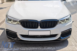 M Performance Design Design style front lip spoiler suitable for BMW 5 Series G30, G31 M-Technic bumper after 2017, gloss black-image-6156262