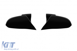 M-style mirror caps suitable for BMW 1 Series F20, 2 Series F22, 3 Series F30, 3 Series GT F34, 4 Series F32, F33, F36, i3, X1 E84, gloss black-image-6237082