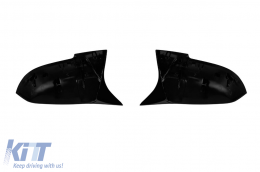 M-style mirror caps suitable for BMW 1 Series F20, 2 Series F22, 3 Series F30, 3 Series GT F34, 4 Series F32, F33, F36, i3, X1 E84, gloss black-image-6237083