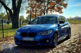 M-style mirror caps suitable for BMW 1 Series F20, 2 Series F22, 3 Series F30, 3 Series GT F34, 4 Series F32, F33, F36, i3, X1 E84, gloss black-image-6237087