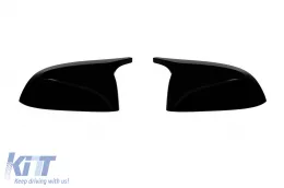 image-34-M style mirror caps suitable for BMW X3 G01, X4 G02 after 2018, X5 G05, X6 G06, X7 G07 after 2019, black lacquer
