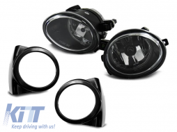 M technik type fog light kit, M3 with caps suitable for BMW 3 Series E46 1998-2005 sedan, coupe, wagon, chrome base, left + right - ABBMFL6009426