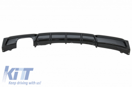 Задна Броня M-Technik Дизайн Diffuser Piano Black Valance Спойлер Ляво Double Outlet подходящ за BMW 3 Series F31 2011+-image-6030228