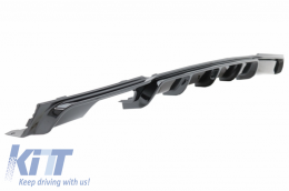 Задна Броня M-Technik Дизайн Diffuser Piano Black Valance Спойлер Ляво Double Outlet подходящ за BMW 3 Series F31 2011+-image-6030230