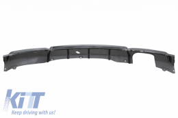 Задна Броня M-Technik Дизайн Diffuser Piano Black Valance Спойлер Ляво Double Outlet подходящ за BMW 3 Series F31 2011+-image-6030232