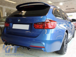 Задна Броня M-Technik Дизайн Diffuser Piano Black Valance Спойлер Ляво Double Outlet подходящ за BMW 3 Series F31 2011+-image-6030234