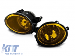 M technik/M3/M5 type fog light kit suitable for BMW 3 Series E46 1998-2005 sedan/coupe/wagon and BMW 5 Series E39 1995-2003 sedan/wagon yellow, left + right - ABBMFL6009430