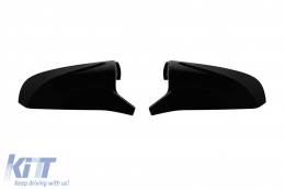 M-típusú tükörborítás BMW 5-ös E60, E61 2007-2010, 5-ös sorozat GT F07 2009-2013, 7-es sorozat F01, F02 2008-2011, fekete lakk-image-6146800