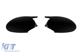 M-type mirror covers suitable for BMW 1 Series E87 2004-2009, E88 2008-2010, 3 Series E90 sedan, E91 touring 2005-2008, E92 coupe, E93 convertible 2006-2009, black lacquer - ABBMMX6009332