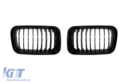 M3 type kidneys with single ribs black lacquer suitable for BMW 3 Series E36 sedan, touring, coupe, convertible, compact 1991-1996 - ABBMGR6008342