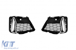 M340 type grille set with gray frame suitable for front M bumper BMW 3 Series G20 sedan, G21 touring after 2019 - ABBMGR6009264