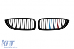 image-77-M4 stílusú dupla lamellás hűtőrács, fekete lakk, M dekorációval, BMW 4-es F32 Coupe, F33 Cabriolet, F36 Gran Coupe 2013-tól