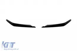 M5 CS Typ Spoiler geeignet für die vordere M5 Stoßstange der BMW 5er Reihe G30 LCI 2021-2023, schwarz lackiert-image-6261188