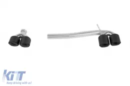 M5-Stil schwarze Auspuffendrohre Set geeignet für BMW 5er Reihe F10, F11 2010-2017-image-6139329