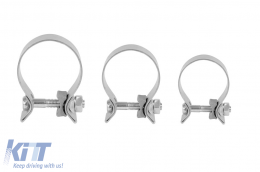 M5 style black exhaust tips set suitable for BMW 5 Series F10, F11 2010-2017-image-6139334